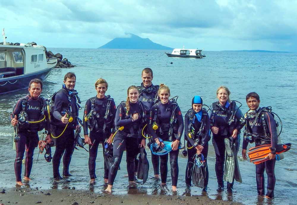 The Family after finishing the PADI Open Water Course