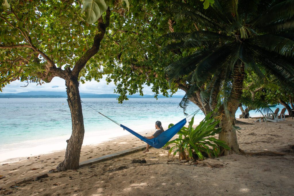 chilling by the beach