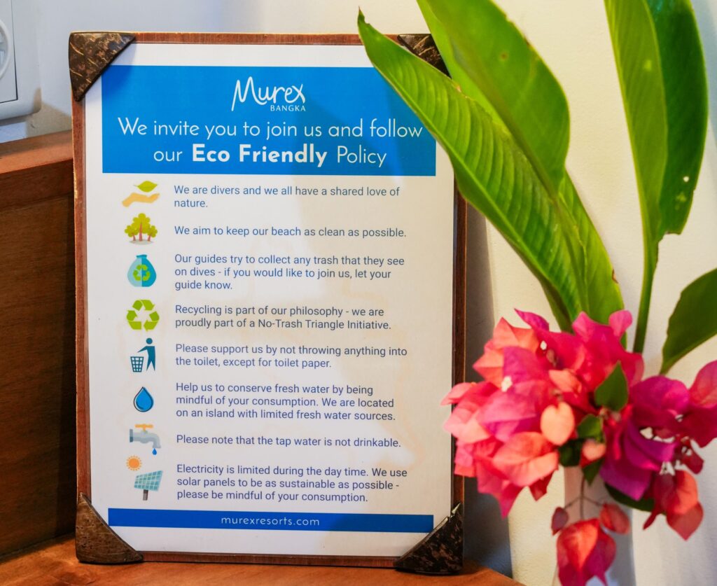 Murex bangka resort eco-friendly commitment